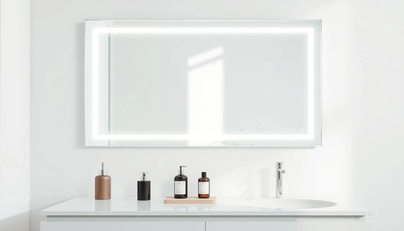 Enhance your space with an elegant led mirror featuring integrated lighting and a sleek design.