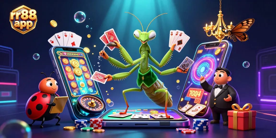 Play slots and win big with the new rr88 app, featuring vibrant animations and engaging casino gameplay.
