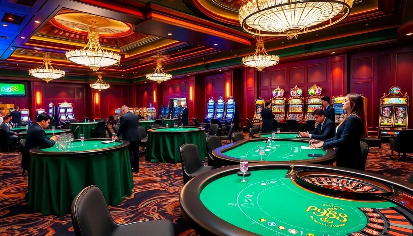 Engage in high-stakes gaming at PG88 in a luxurious casino ambiance.