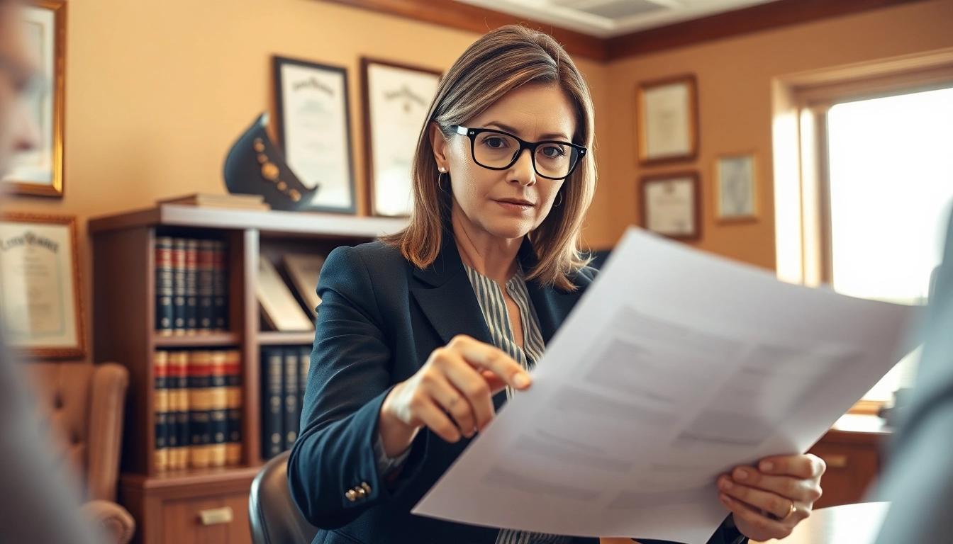 Clearwater truck accident lawyer consulting with a client in a law office.