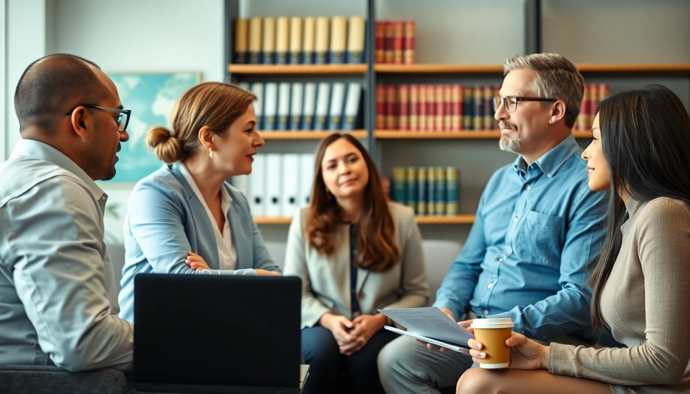 Engaging discussion on Enduring Guardian arrangements in a professional office environment.