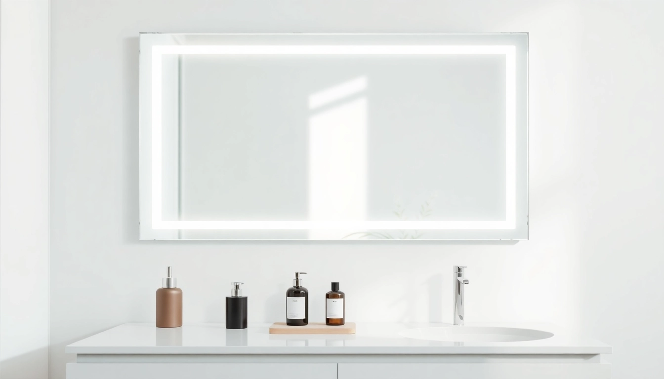 Enhance your space with an elegant led mirror featuring integrated lighting and a sleek design.