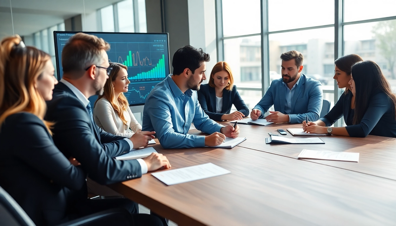 Analyzing b2b competitive intelligence in a dynamic business meeting with professionals.