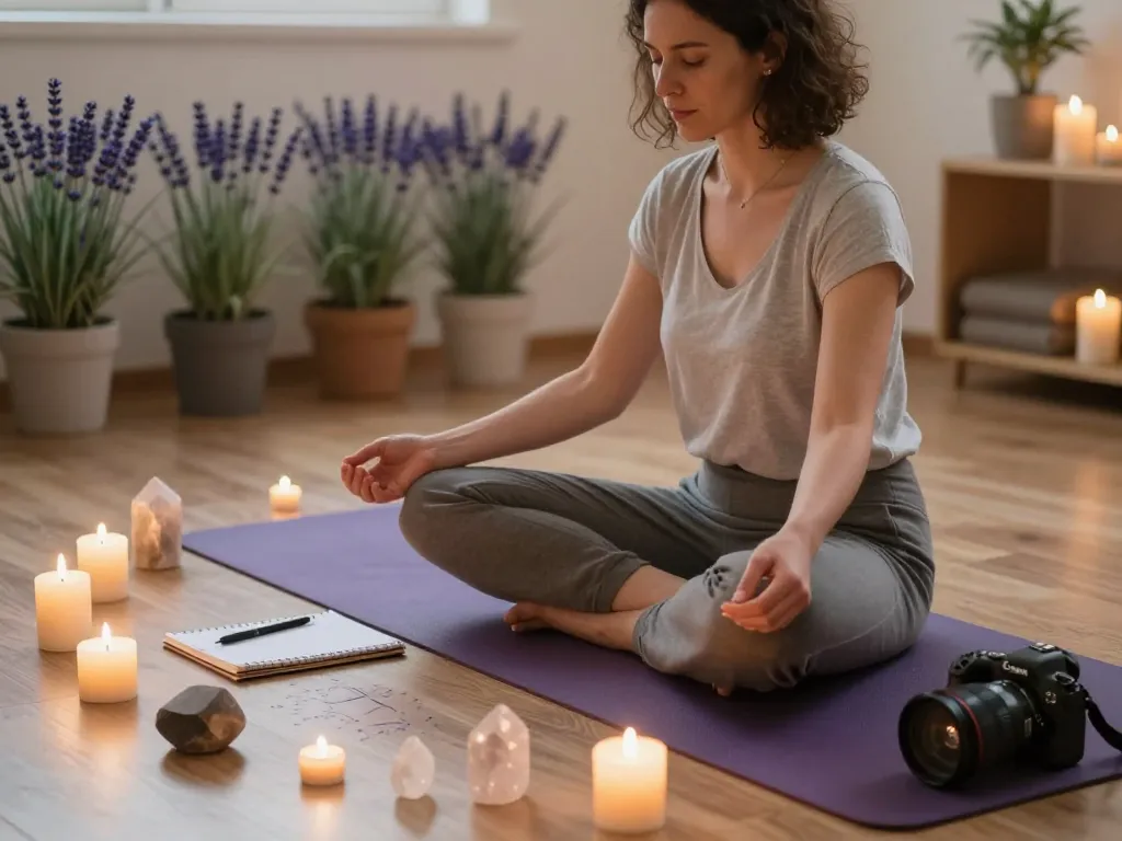 Woman meditating in healing space to learn how to break a trauma bond and find emotional clarity.
