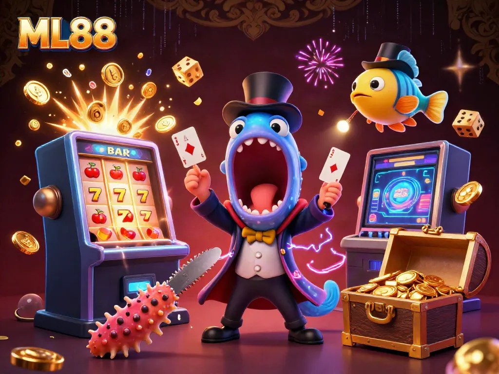 Join the thrilling action at ML88 with magical underwater characters performing casino games and jackpots.