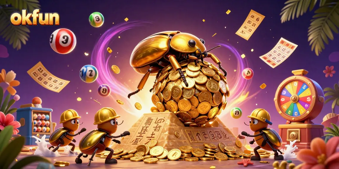 Experience exciting moments at okfun with this vibrant casino scene full of engaging game elements.