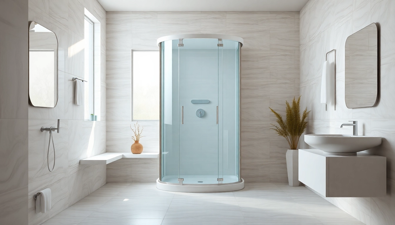 Moderne sonni Duschkabine 100x100 in stilvollem Badezimmer-Design.