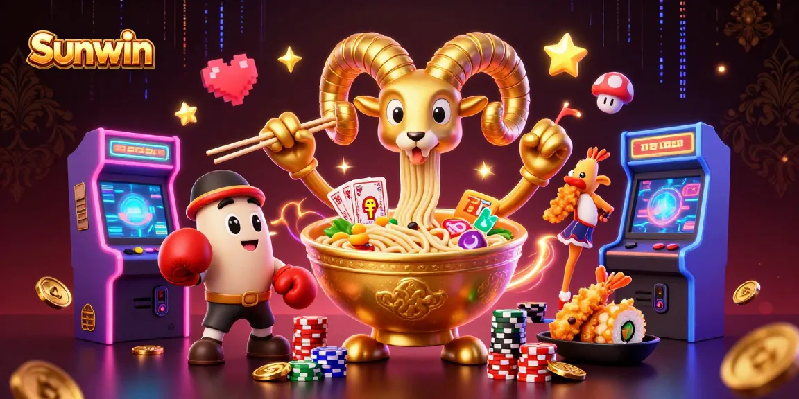Sunwin pulls in players as a lively 3D casino scene unfolds with vibrant gaming elements.